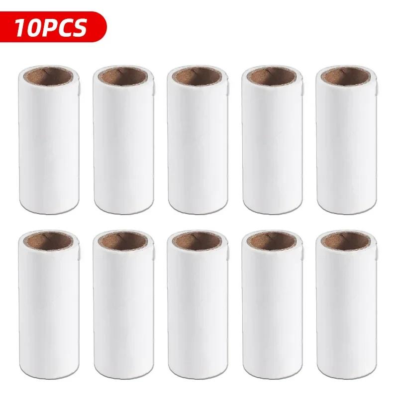 Portable Tearable Roll Paper Sticky Roller Dust Wiper Lint Roller Remover Brush Pet Hair Clothes Carpet Bed Cleaning Accessories