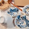 Japanese Hand-Painted Ceramic Bowl Set, 5-Piece Gift Box