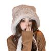 Sweet and Cute Little Bear Ears Fluffy Hat for Women Travel Warm Big Head Ear Protection Hat for Head Hat Trendy