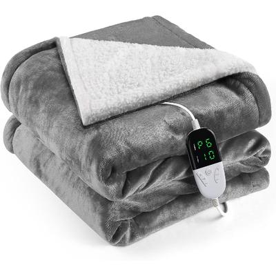 Manta Eléctrica con Apagado Automático y 6 Niveles de Temperatura 38°C - 50°C / 2H-10H/120W Manta Térmica Almohadilla Térmica Eléctrica Lavable Segura Ahorro de Energía
