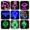 Shaped Led Cactus Neon Signs Light Holder Base Table Decoration Night Lamps