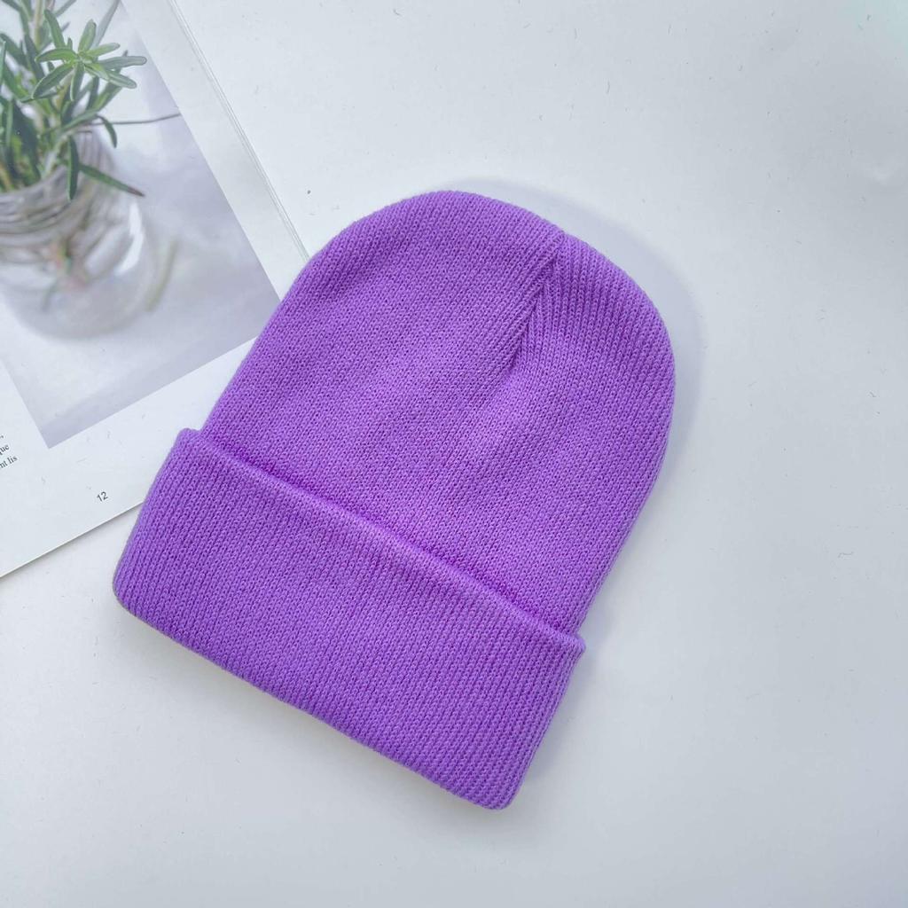 Autumn and Winter Ins Internet Celebrities Men's and Women's Colored Candy-colored Wool Hats Girlfriends' Clothing Couple Cold Hats Trendy Knitted Ha
