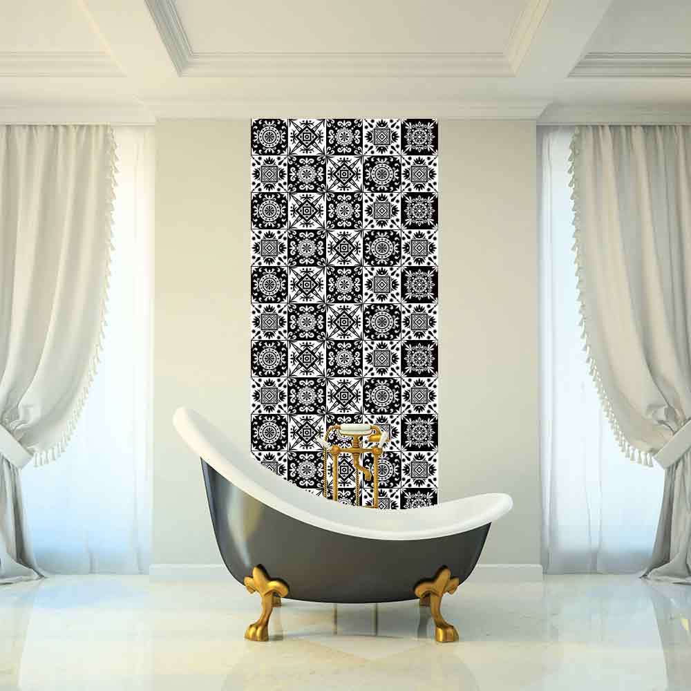 European Style Tile Wall Sticker Self-Adhesive Thickened Kitchen Stove Oil-Proof Sticker Bathroom Waterproof Tile Sticker