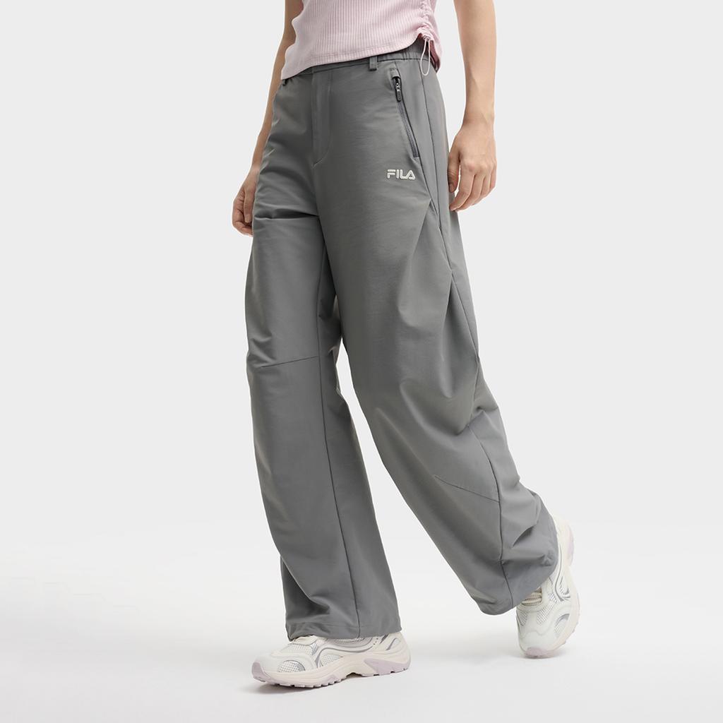 Fila Original Fashion Simple Personality Retro Sports Casual Versatile Comfortable Straight Leg Woven Pants Women Bottoms Cloud-Gray F11W539803FDY