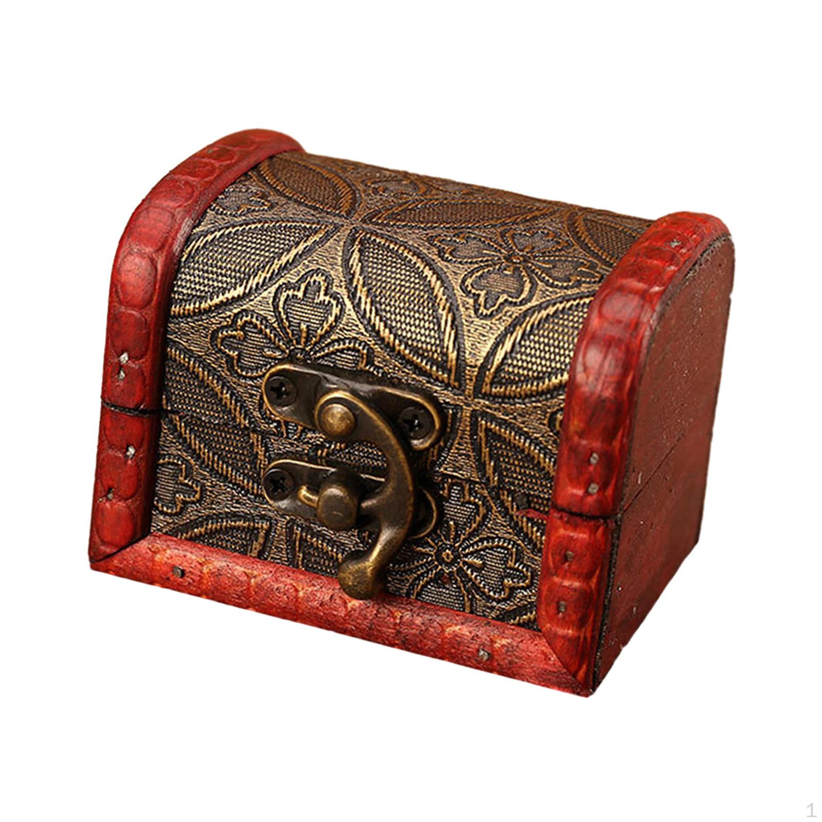

Antique Jewelry Box Treasure Container Trinket Organizer Chest Style C
