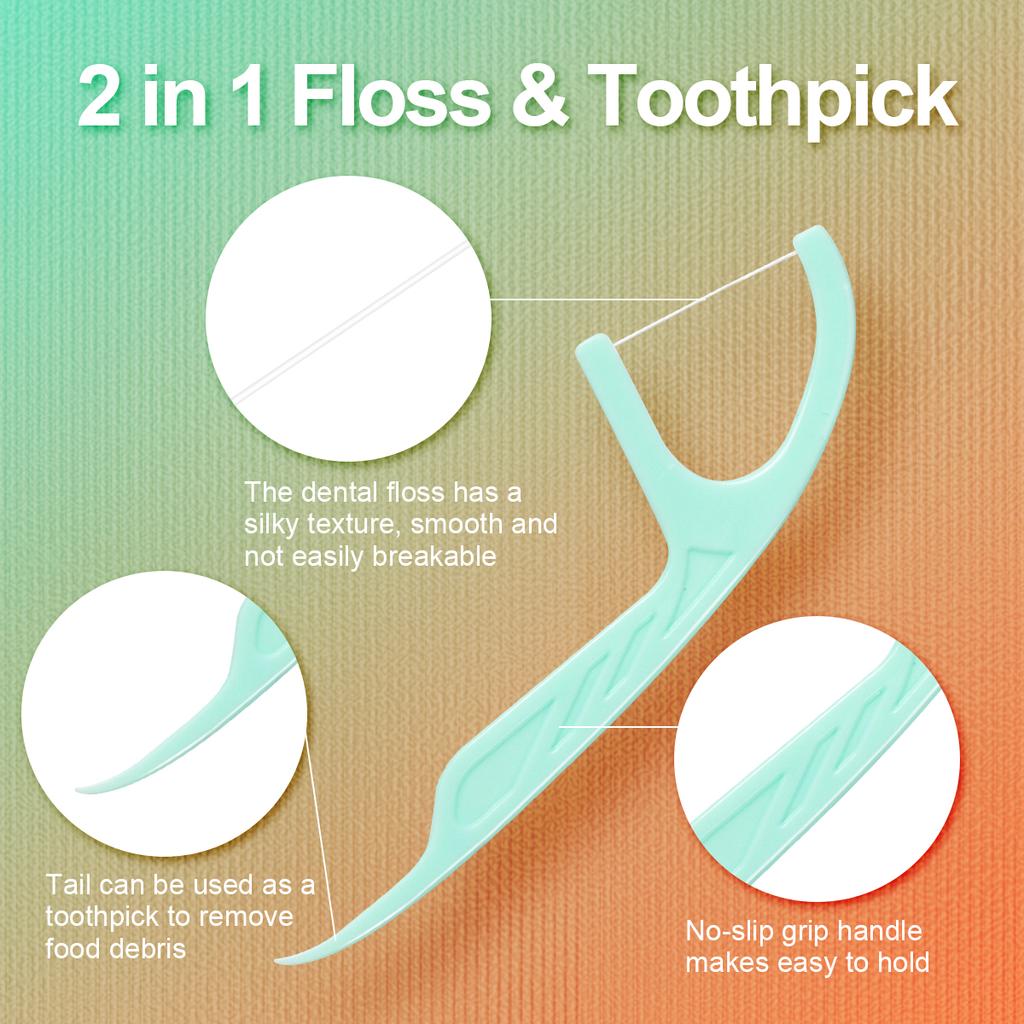 30/100 Ultra-fine Large Mouthed Mint Dental Floss Sticks - a Must-have for Home and Travel, a Tool for Cleaning Between Teeth