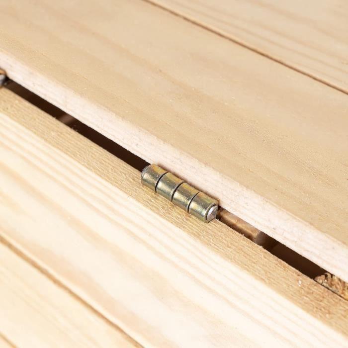 Boite de rangement - Creative Deco - Vintage - 27,5 x 20 x 21,5 cm - Bois naturel - Avec couvercle