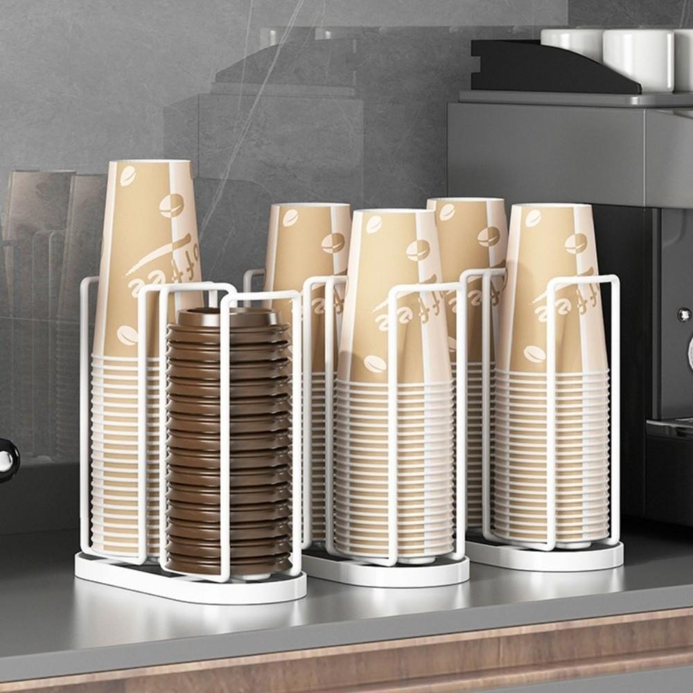 Wall Mounted Storage Rack Metal Cup Dispenser Creative Disposable Cup Holder