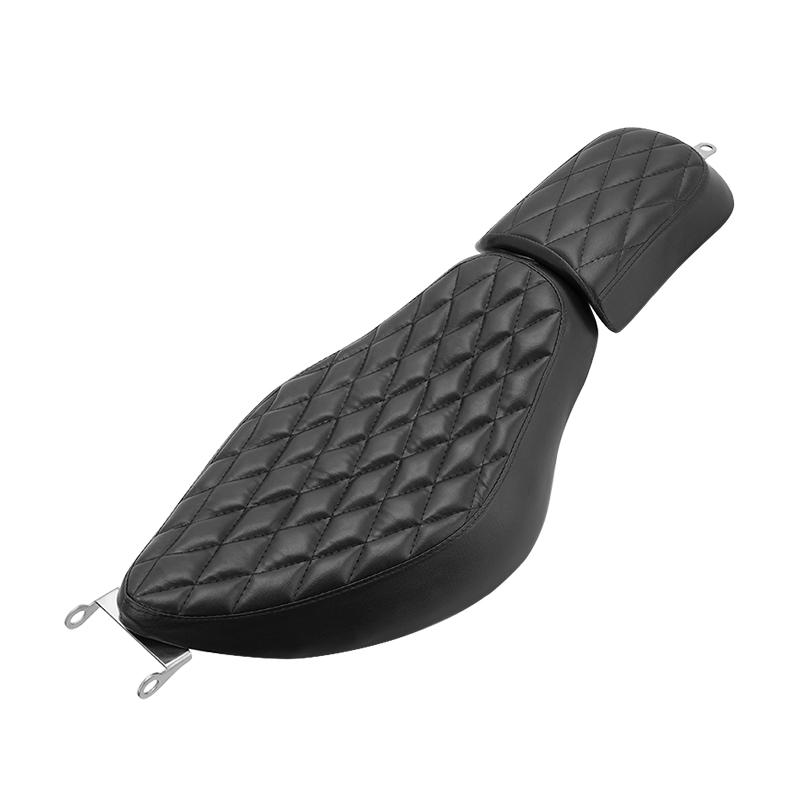 

Для Harley Sportster XL 883 1200 Iron 883 04-18 Мотоцикл Ромбовидная прострочка Двухместное Переднее Водительское Заднее Пассажирское Подушка Сиденья чёрный