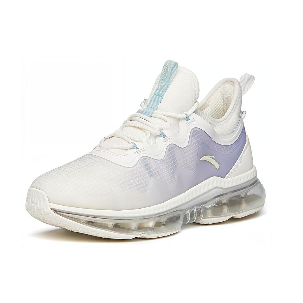 New Anta Running Collection Cushioning Anti Slip And Wear Resistant Low Top Running Shoes Women's White Purple 922135518-3