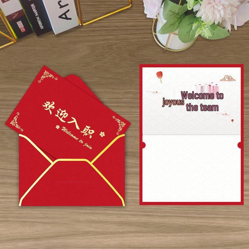 Employee Onboarding & Anniversary Card Set: Welcome, Blessing, Handwritten Festival Cards with Envelopes