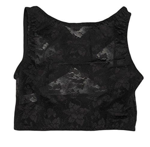 Stretchable Lace Breast Push Up Brace Bra & Back Support, Posture Corrector, Corset Belt (XL, Black)