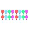 Folding Flying Disc Flying Plate for Cooling with 16Pcs Assorted Color Outdoor Supplies