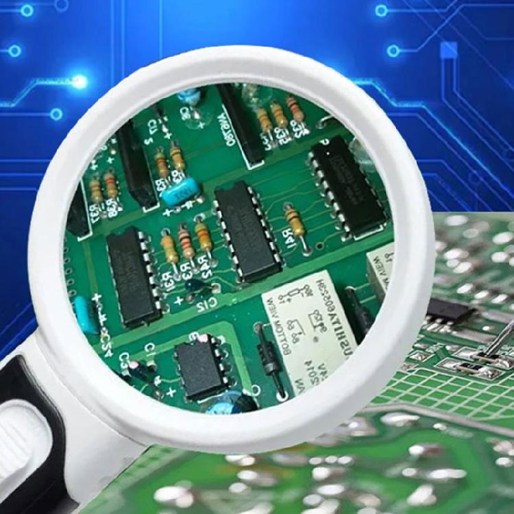 2 LED Light 16X Magnifying Glass Lens Pocket Handhelds Microscope Reading Magnifier