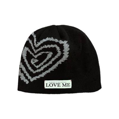 Tomseubeolseudei Heart Logo Beanie Black