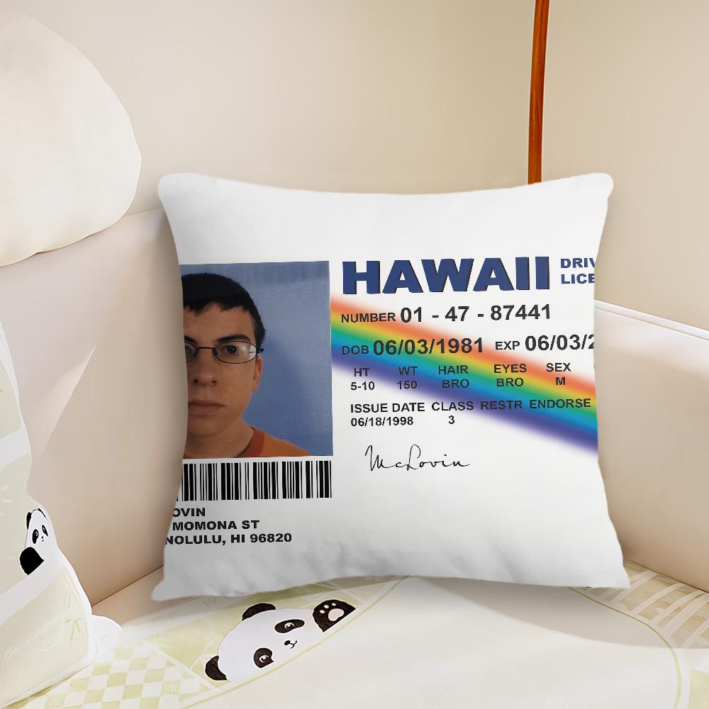 Film Superbad McLovin ID Funny cushion cover Living Room Headboard Office Cushion Bedroom Cushion Sofa Nap Time Pillow Case