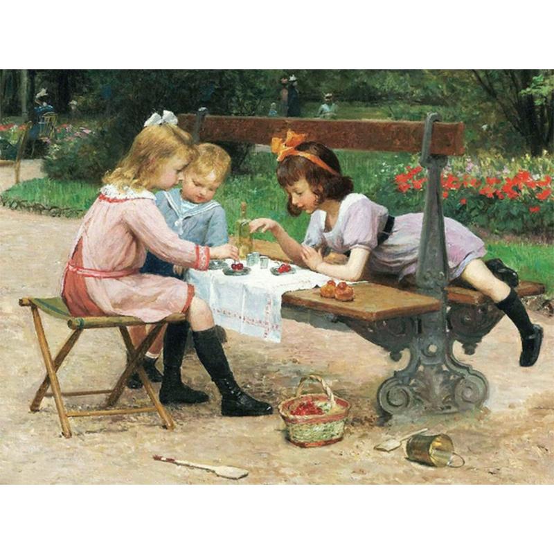 5D Diy Diamond Painting Landscape Garden Child Cross Stitch Kits Full Round Drill Embroidery Mosaic Art Picture Home Decor Gift