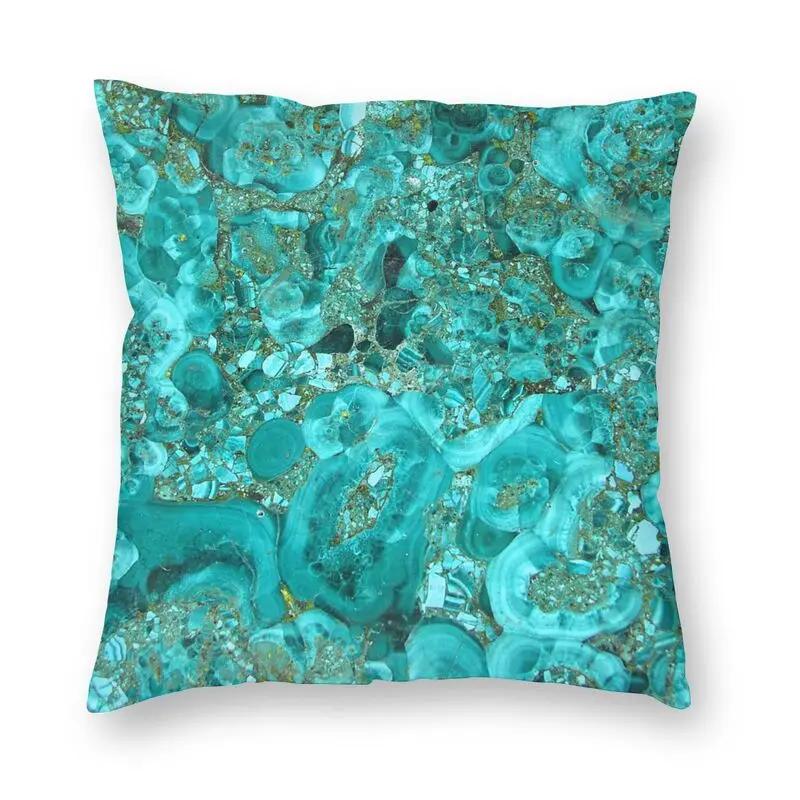 Home Decor Pillowcase Abstract Marble Pattern Cushion Cover Turquoise Aqua Blue Swirl Car Fashion  45x45cm