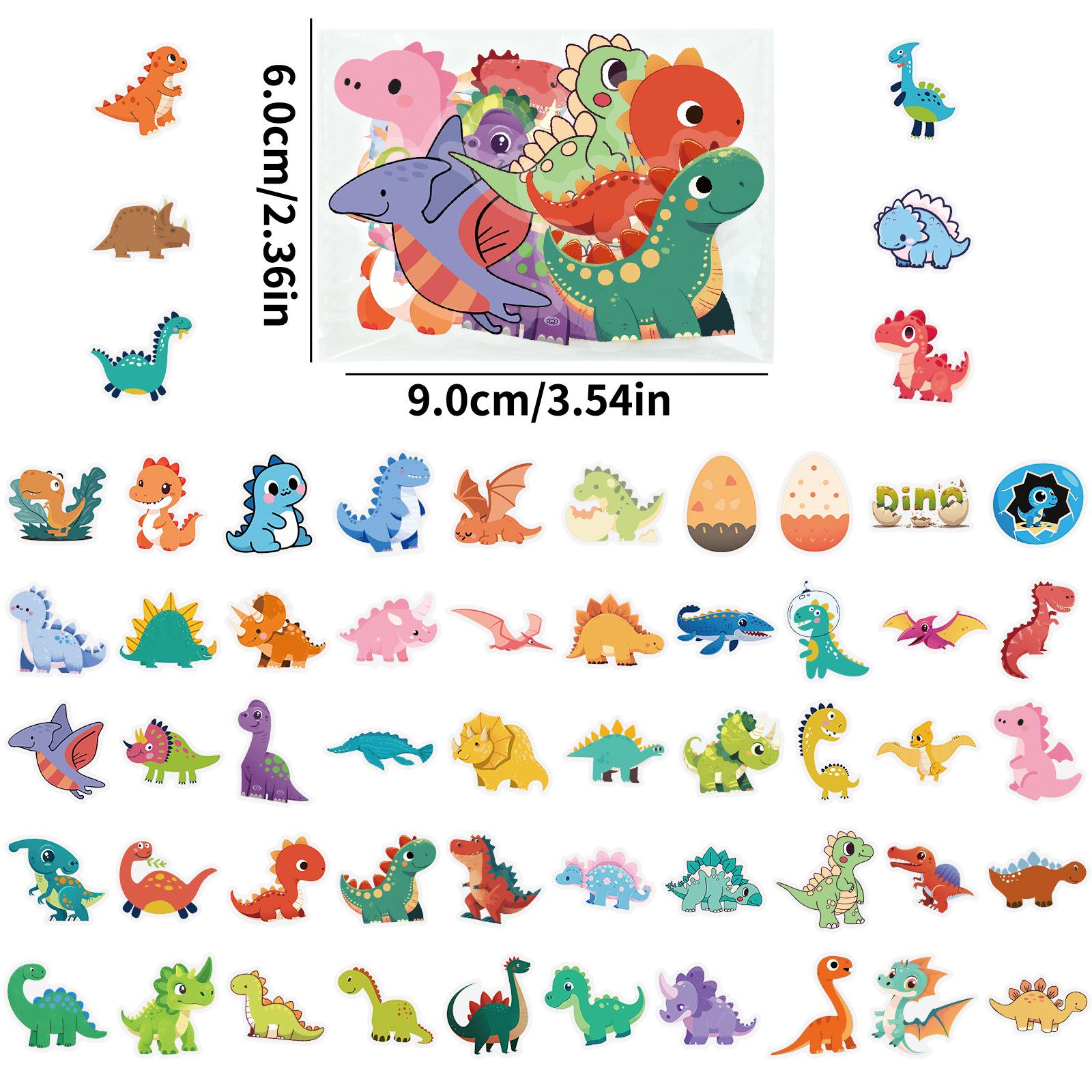 56 Dinosaur Transparent Pet Stickers Cute Cartoon Children Reward Diy Material Stickers