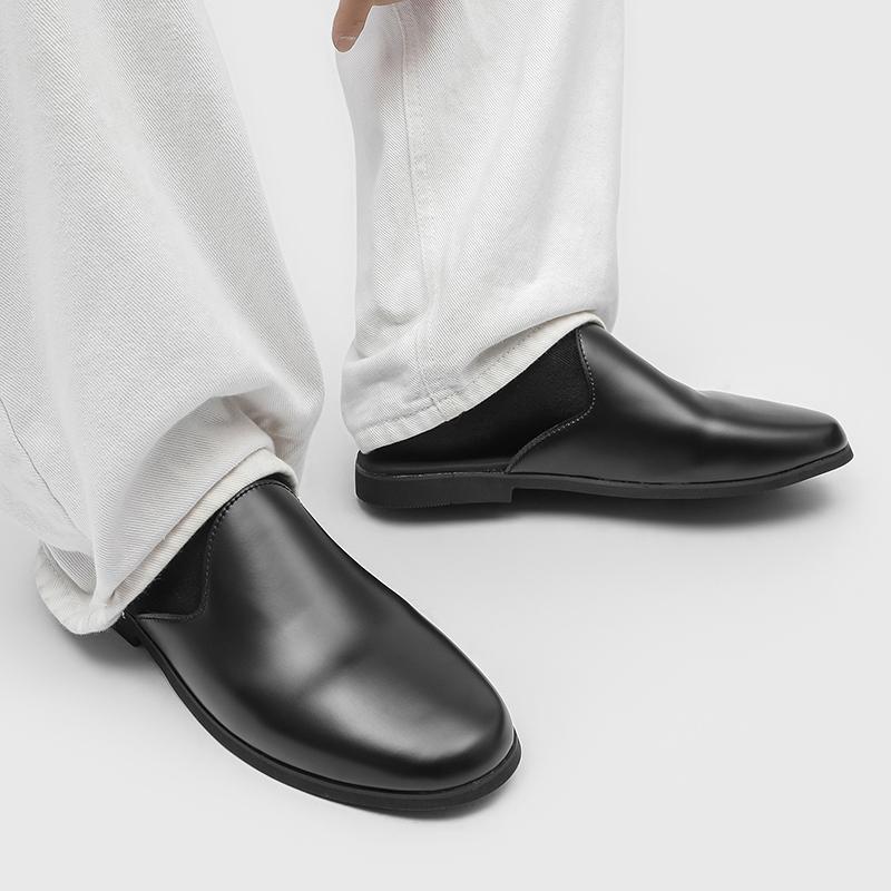 2026 Summer Mules Men Open Back Casual Shoes Backless Loafers Slippers Half Shoes for Man Slip On Semi Drag Flats Slides Sandals