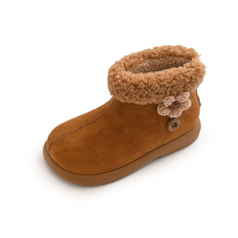 

Winter Children s snow boots winter girls cotton shoes thickened cotton boots 30 жовтий