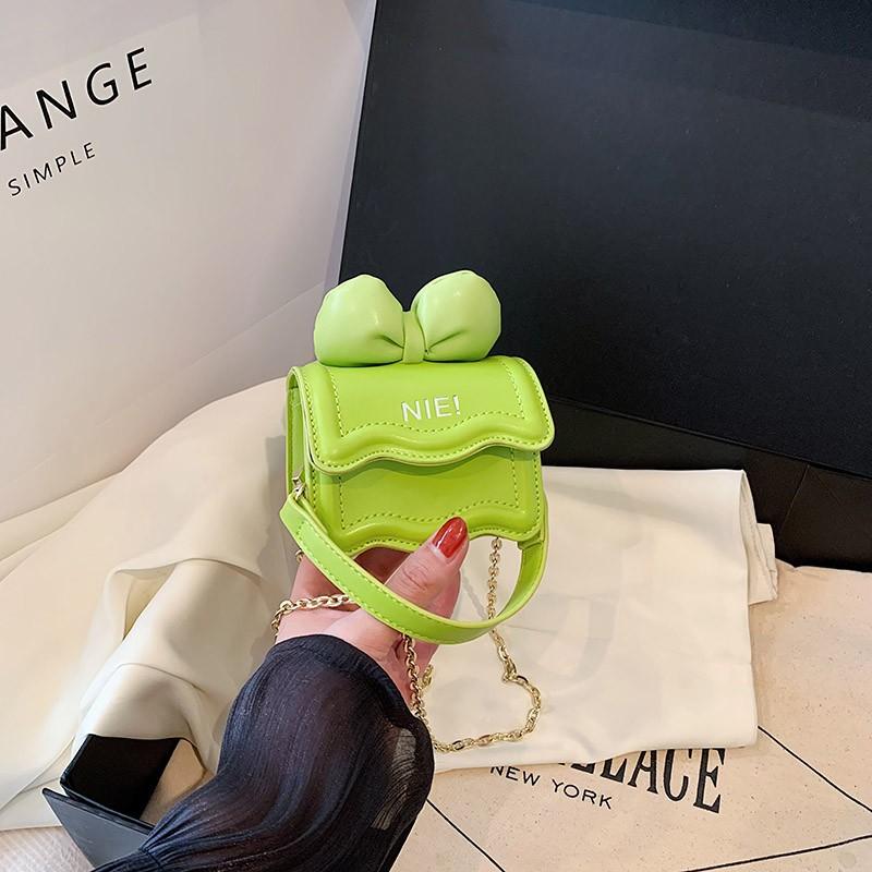 Exquisite trendy children's bag super cute bow bag princess baby foreign style shoulder messenger bag