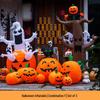 Large Halloween Pumpkin Lantern with Ghost and Spider Décor