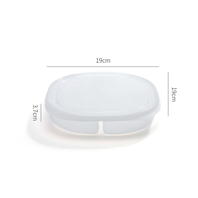 4Grids Refrigerator Meat Preservation Storage Box Food Grade Frozen Food Organizer Partitioned Container Kitchen Organization