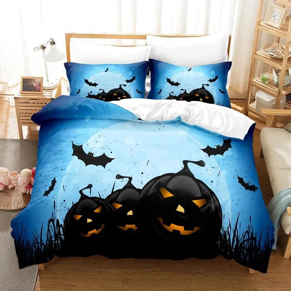 

3D Print All Saints Day Halloween Comfortable Duvet Quilt Cover Pillowcase Bedding Set Children Bedroom Decoration Home Textile 135x200cm