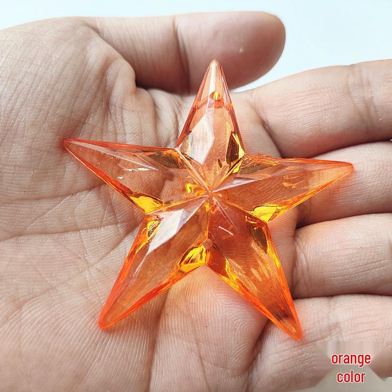 Acrylic 56MM Five-Pointed Star Pendant for DIY Wedding or Christmas Decor