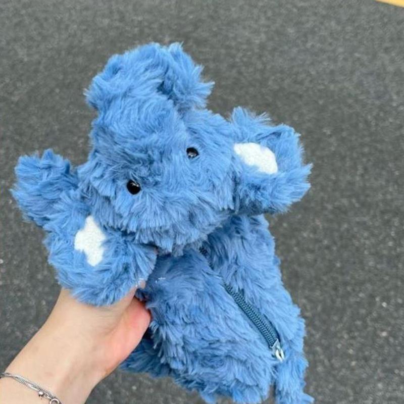 Cute Animal Elephant Plush Stationery Case Pencil Case Cosmetics Miscellaneous Storage Bag