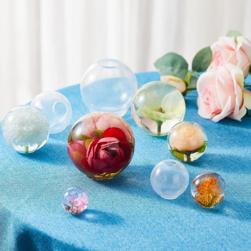 20-100mm Ball Shape Silicone Mold 3D Planet Ball Epoxy Resin Mould for DIY Epoxy Resin Molds Crafts Home Decoration Tools