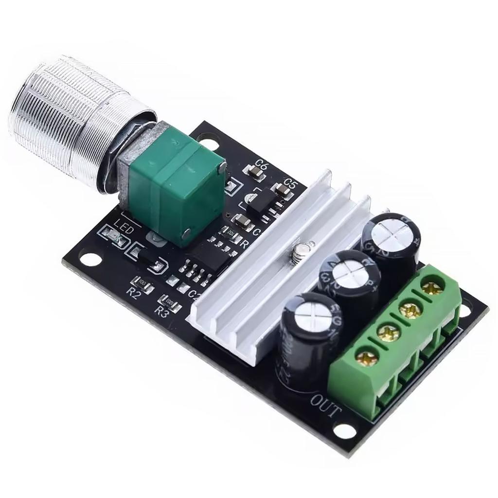 Rosfix Regulator PWM Obrotów Silnika DC 6-28V 3A – Precyzyjna Regulacja Prędkości | Napięcie 6-28V | Kompaktowe Wymiary 50mm X 32mm X 55mm