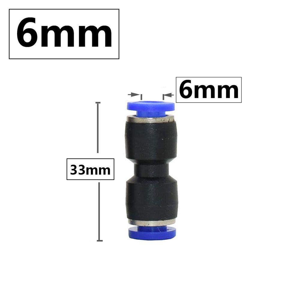 6mm 8mm Pneumatic Fitting Tee Elbow Straight Plug Valve Air Quick Connector Water Push In Hose Couping PU PY PK PM PZA HVFF