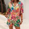 Cross-border European and American Popular Independent Station New Amazon Cross-border European Products Hawaiian Style Short-sleeved Shirt and Shorts