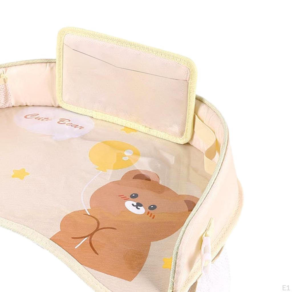 Kids Tour Tray for Baby Car Seat Storage Child Safety Table Mat Round Bear