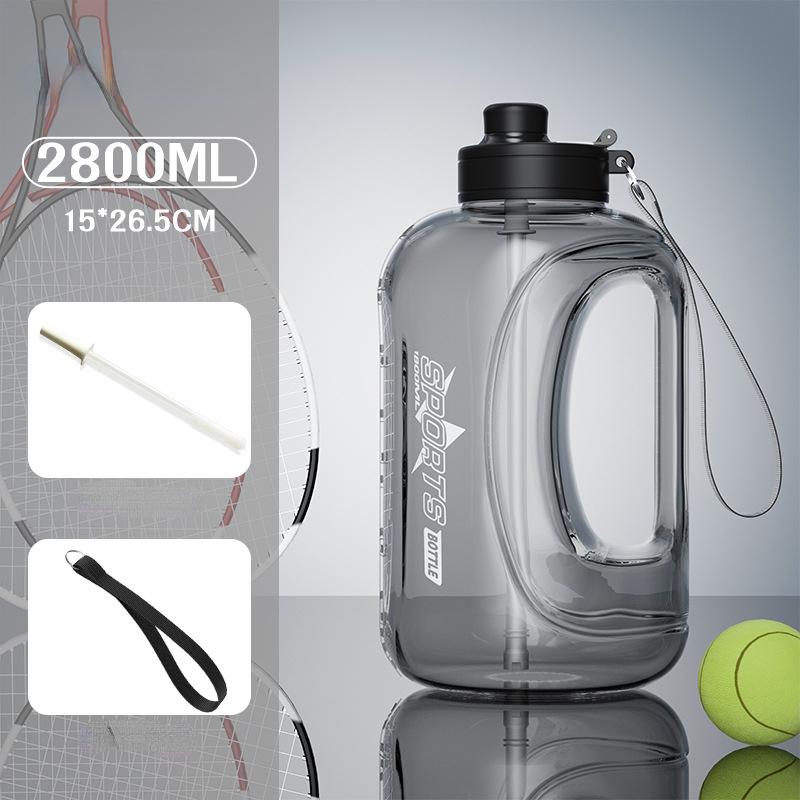 Sommer Große Kapazität Outdoor-Sport Fitness Wasserkocher Tragbare Stroh Kunststoff Wasser Tasse Hohe Temperatur Beständig