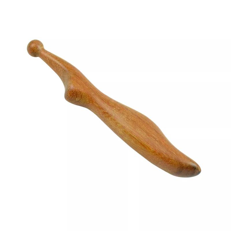 Natural Teak Massage Acupoint Stick, Stretching Stick, Multi-functional Meridian Foot Bottom Massage Stick