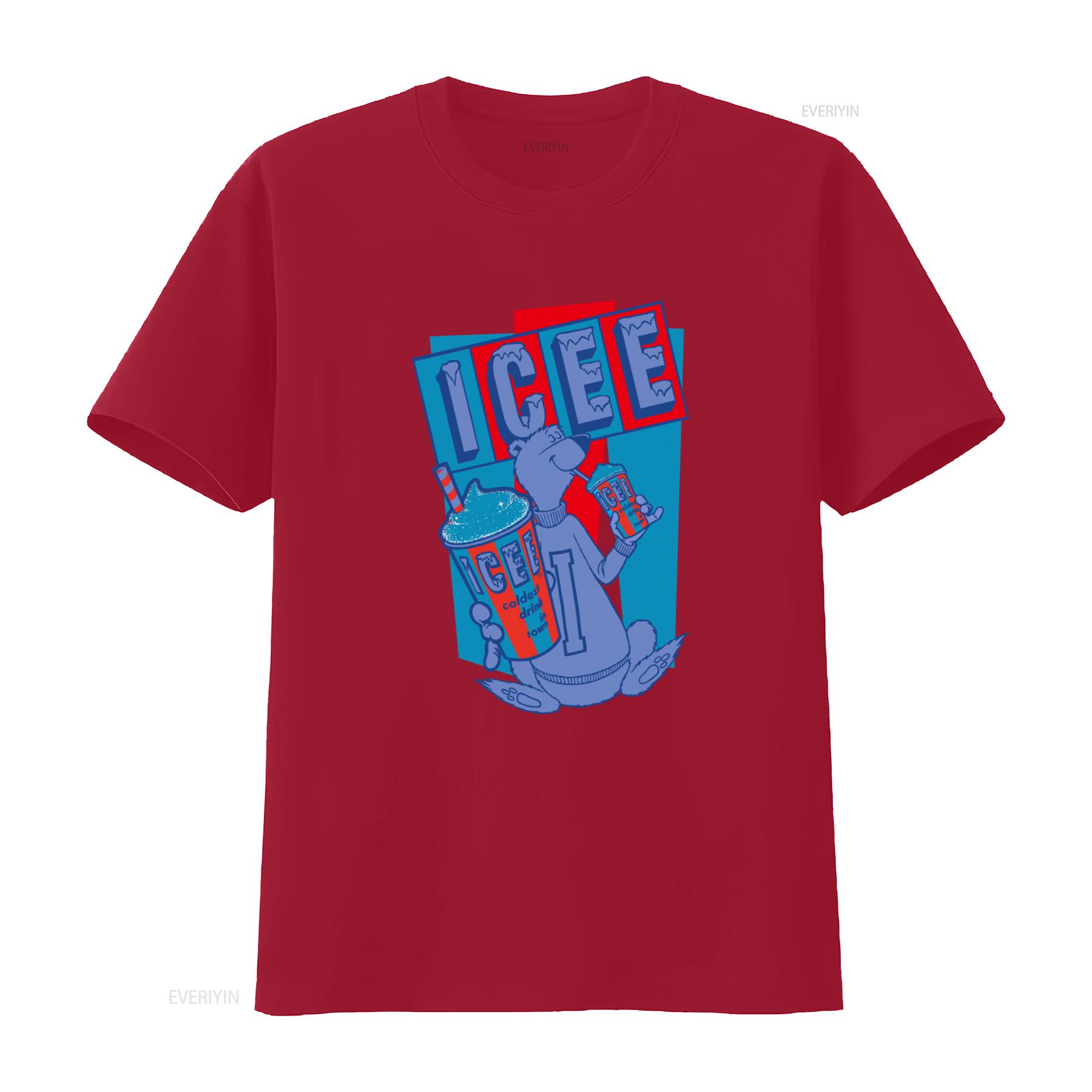 Cool Polar Bear ICEE Design T Shirt Perfect for Lovers and Retro Fans vintage Washed Slightly Comfortable graphic Soft S