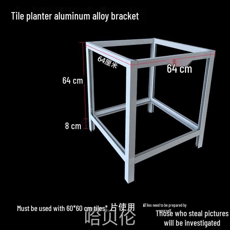 Aluminum Alloy Tile Planter Box Frame for Bonsai & Small Courtyard Planting