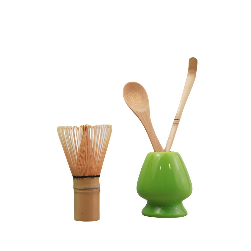 Japanese Matcha Tea Accessories, Matcha Whisk, Traditional Spoon, Teaspoon, Whisk Stand, The Perfect Set To Make A Traditional Cup Of Matcha