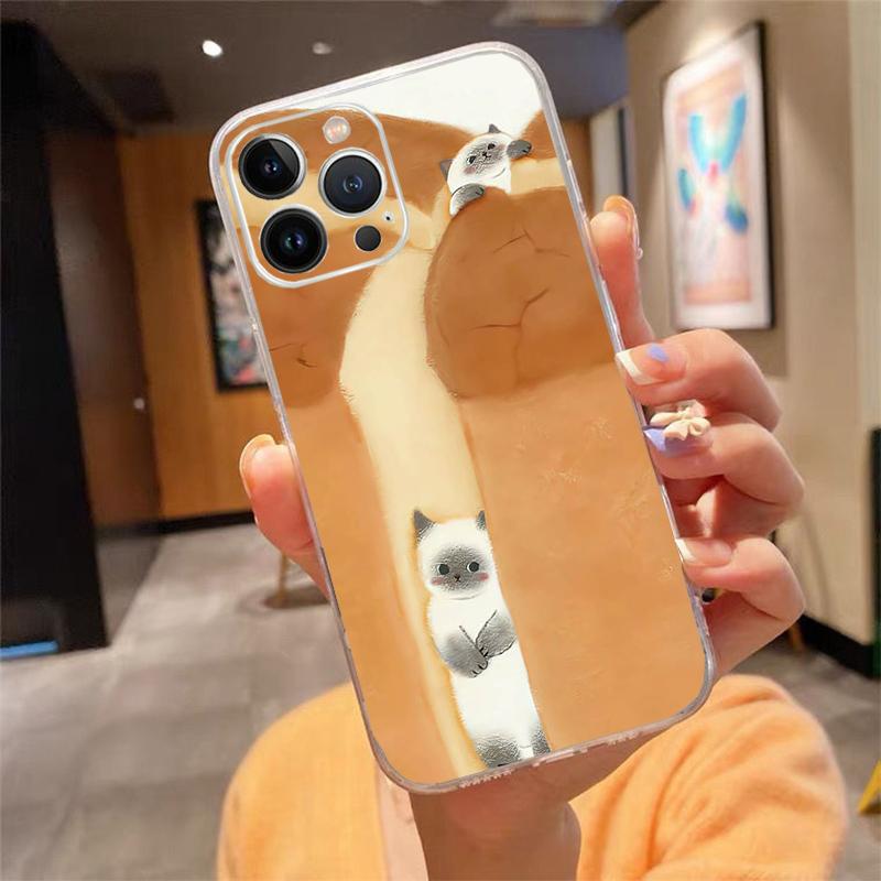 

Fun Cat Phone Case For iphone 17 Pro Max 17 Air 16 15 14 13 Pro Max 15 16 Pro 15Plus iPhone 17ProMax