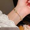 Butterfly Fashion Jewelry Bracelet With Gold Plating And Faux Pearl For Elegant Women