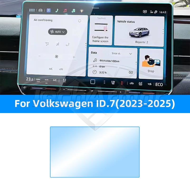 Car Tempered Glass Protective Film For VW ID.7  2024 2025 Auto GPS Navigation Screen Protector Display Interior Accessories