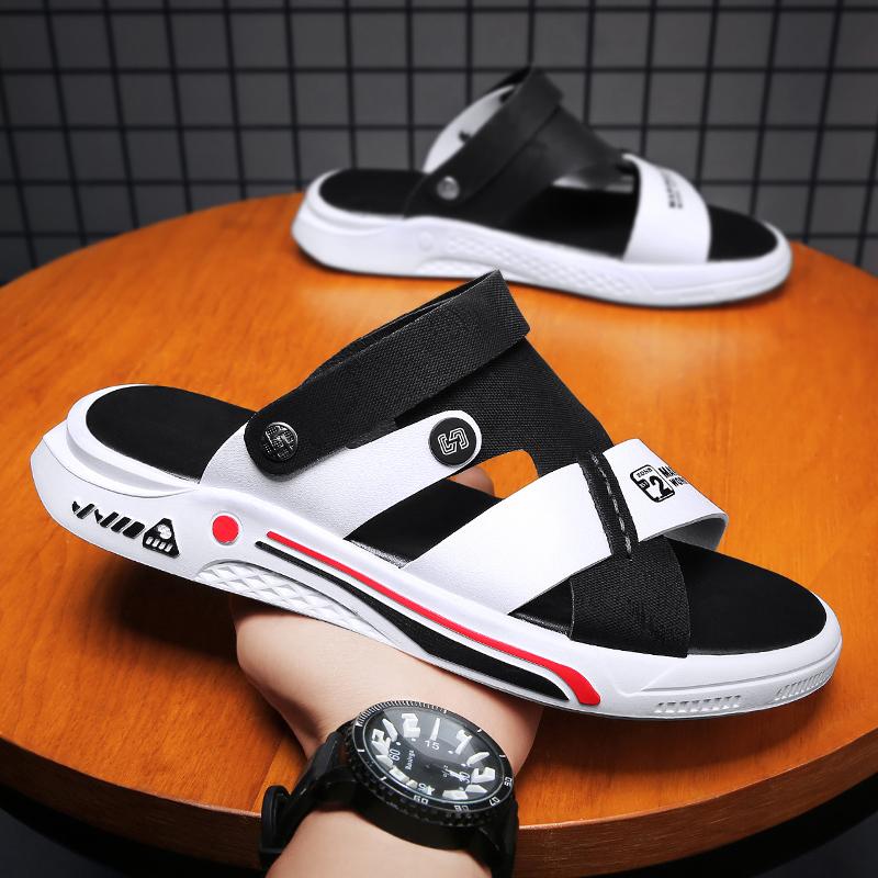 Fashion CYYTL Mens Summer Slippers Casual Shoes Beach Sandals Outdoor Slides Leather Walking Comfort Designer Fashion Lightweight Luxury