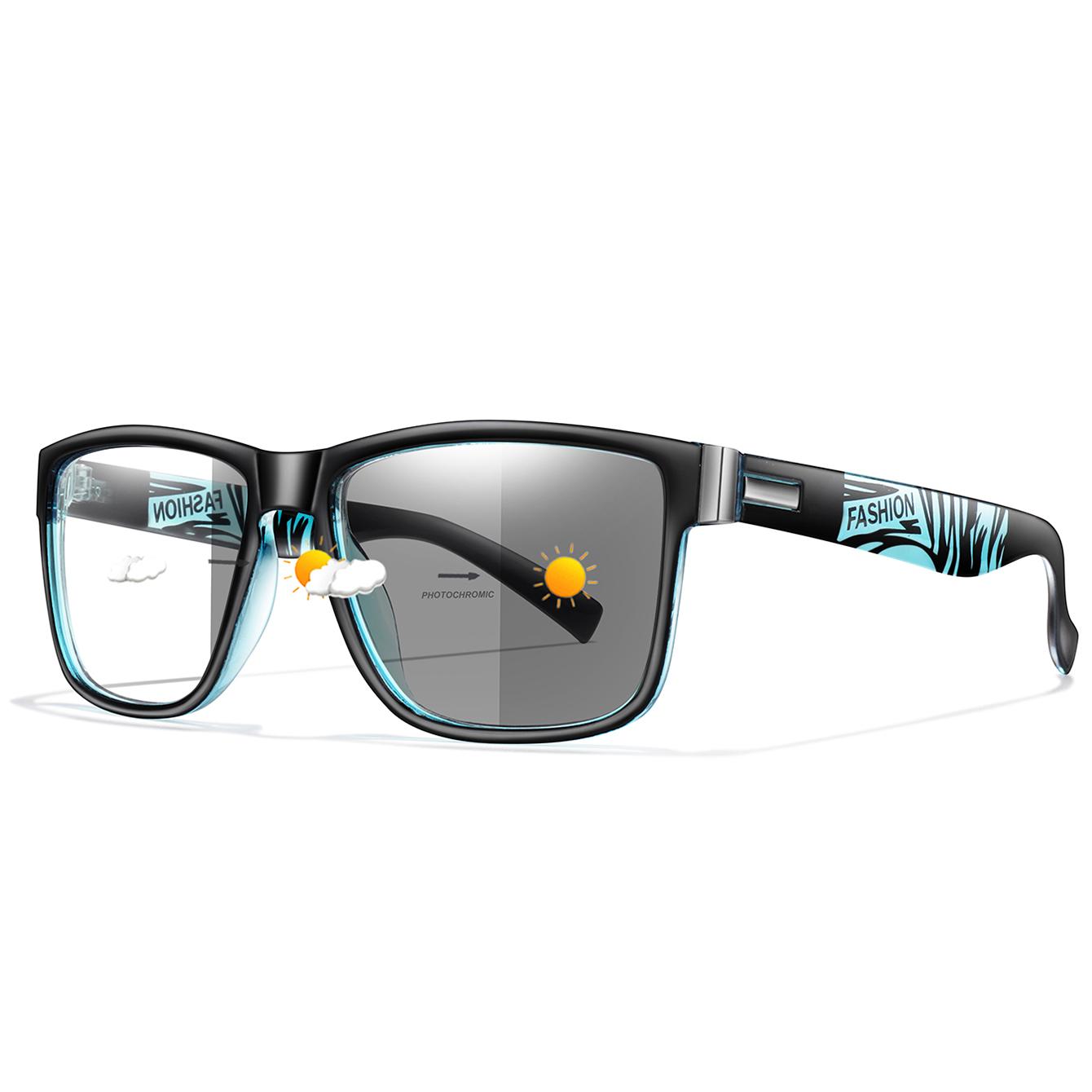 

Photochromic Reading Eyeglasses Classic Quare Glasses Frame Presbyopic Men and for WomenSurf Internet Read magazines as gifts 3