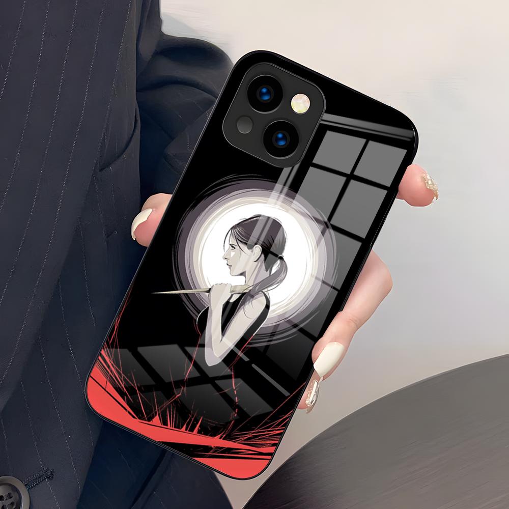 B-Buffy The Vampire Slayer Phone Case For IPhone 17 Air 16 E Pro Max 15 14 13 Mini 12 Pro 11 Max Plus Black Glass Cover