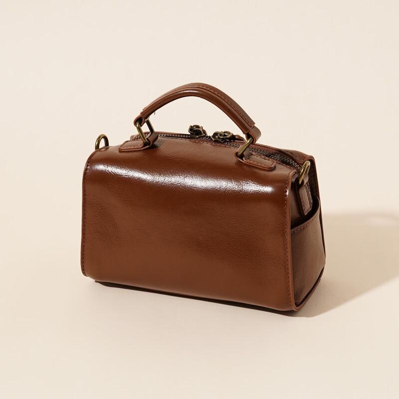 Douxiaozhu Prawdziwa Skóra Torba Boston