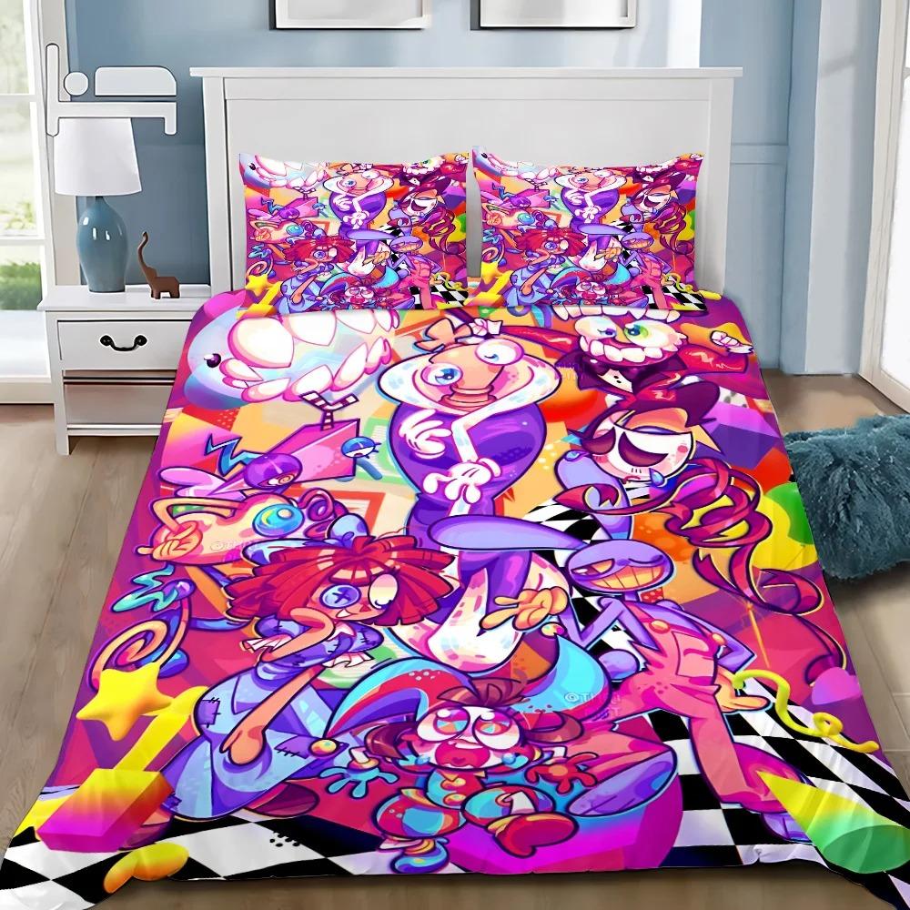Duvet Cover Pillowcase Bedding Set The Amazing Digital Circus Adult BoyGirl Bedroom Decoration Children Single Double Large Size
