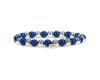 Howthere Silver Ball Bracelet Half & Half - Silver Ball And Navy Stone
